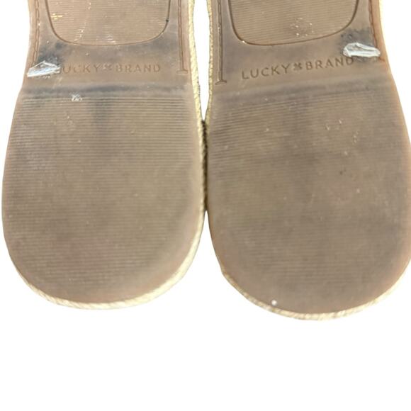 Lucky Brand Gabrien Suede Leather Espadrille Ankle Strap Sandals Shoes sz 9 M - Picture 14 of 16